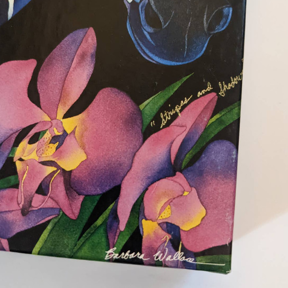 Vintage Zebra Jigsaw Puzzle "Stripes and Shadows" Barbara Wallace Art 550+ Piece - Picture 4 of 7